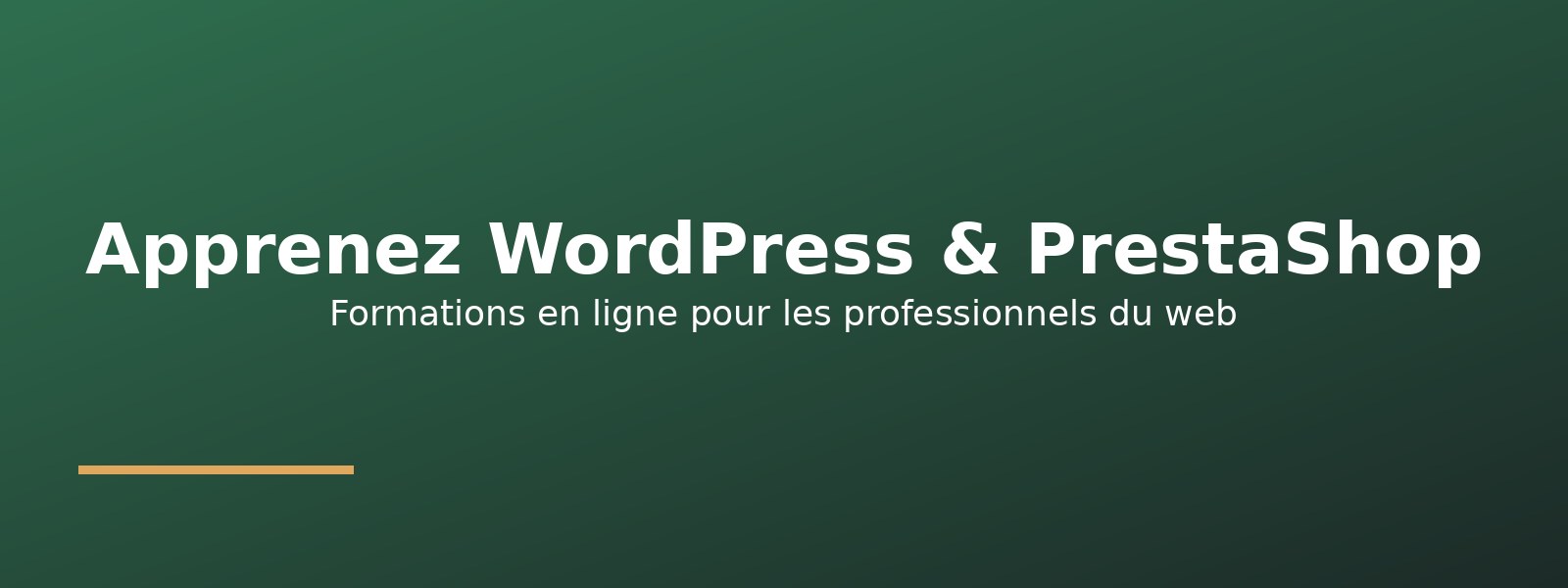 FormaWeb - Apprenez WordPress et PrestaShop